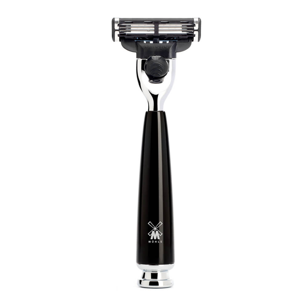 ชุดโกนหนวด MÜHLE รุ่น RYTMO – เรซิ่นสีดำ Gillette® Mach3® Man Of Siam Siam Wet Shave Bangkok Safety Razor