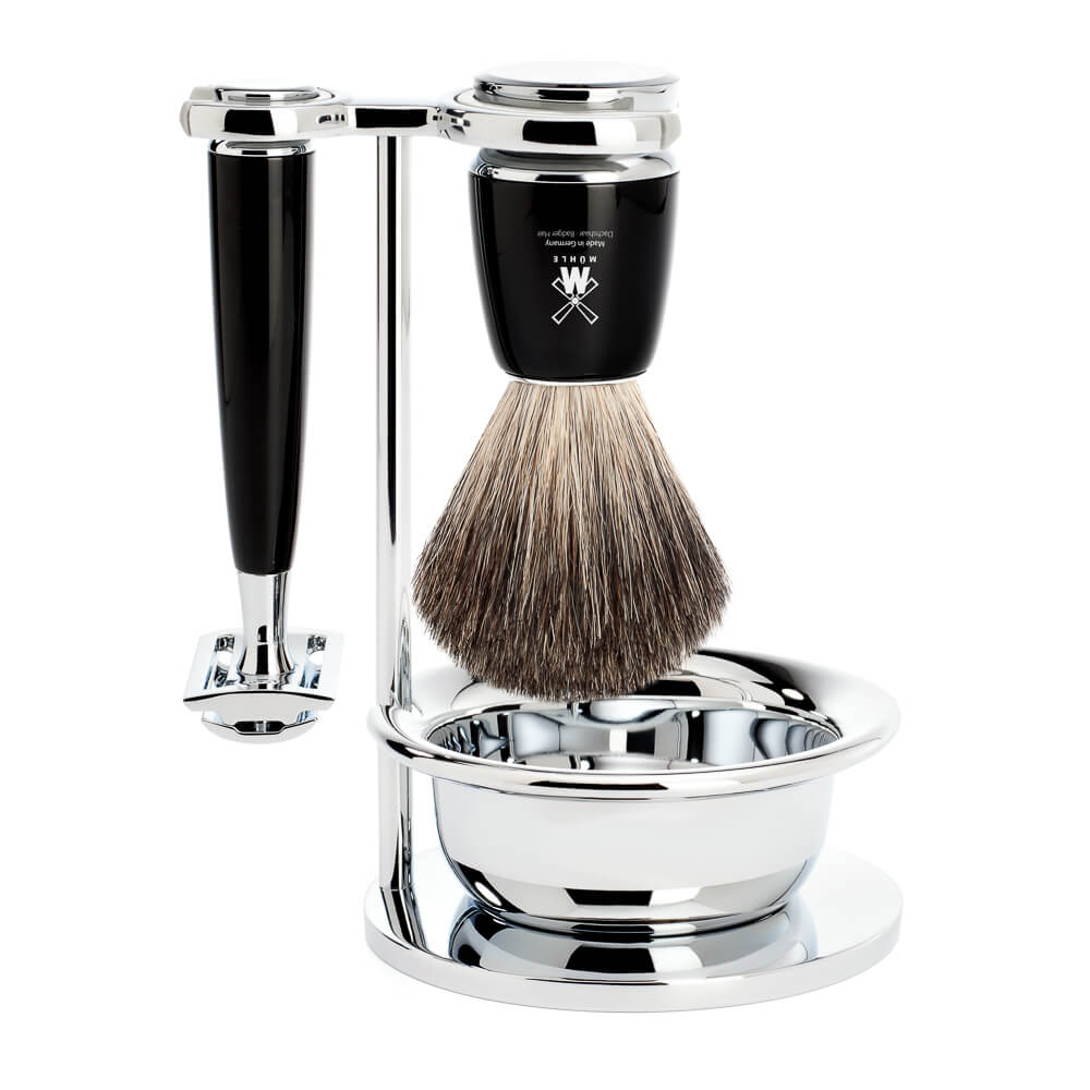 ชุดโกนหนวด MÜHLE รุ่น RYTMO - Black Resin Man Of Siam Siam Wet Shave Bangkok Safety Razor